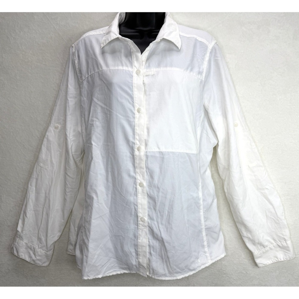 REI Women's White Sun Protection Cooling Sahara Shirt Size XL NWT